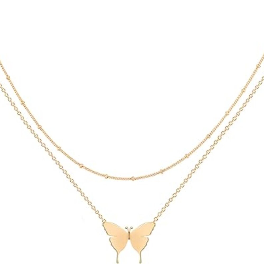 Neiman Marcus 18k Gold Plated Butterfly Necklace - Picture 4 of 4